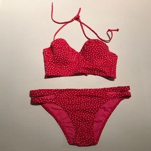 Red & White A&F Polka Dot Bikini